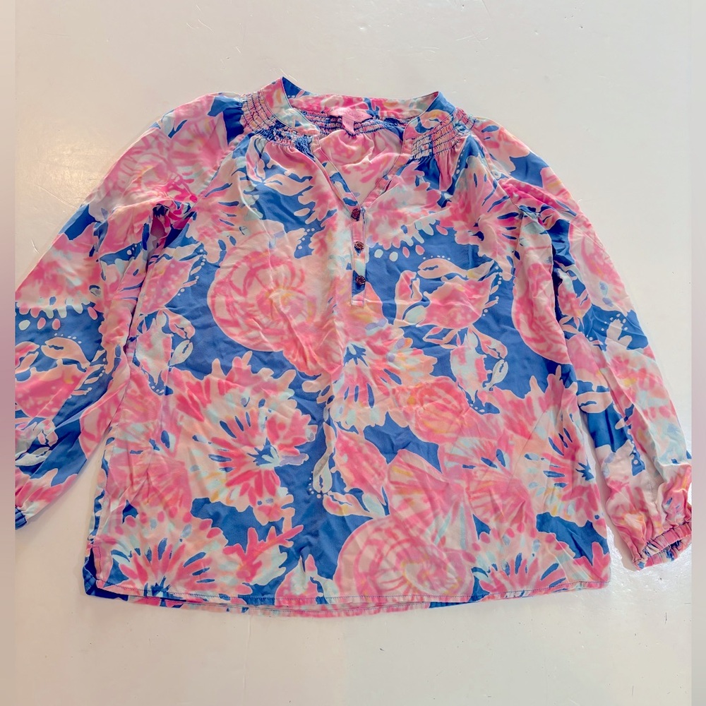 LILLY PULITZER SILK Floral TOP XS❤️